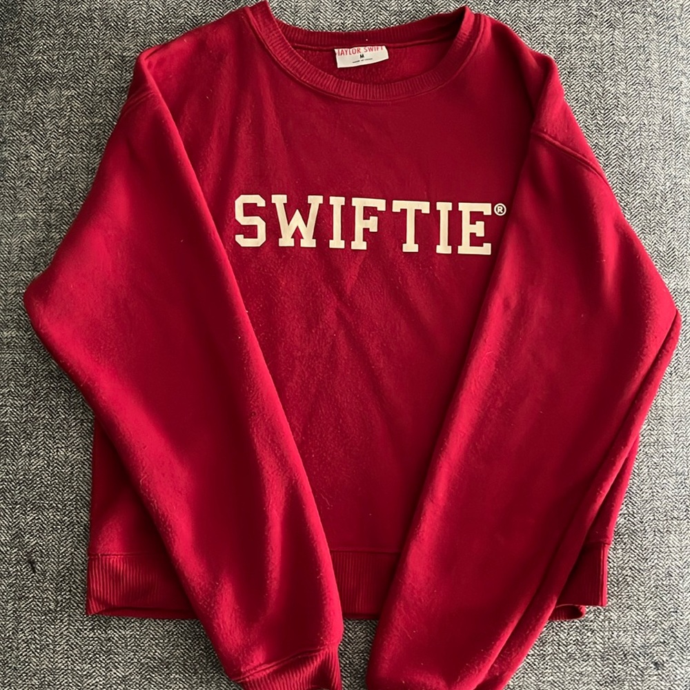 Taylor Swift Red Swiftie Cropped Crewneck Sweatshirt